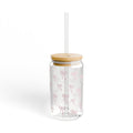 Glass kopp med rosa sløyfe design
